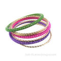 Metal bangles, fashion colored with snap button